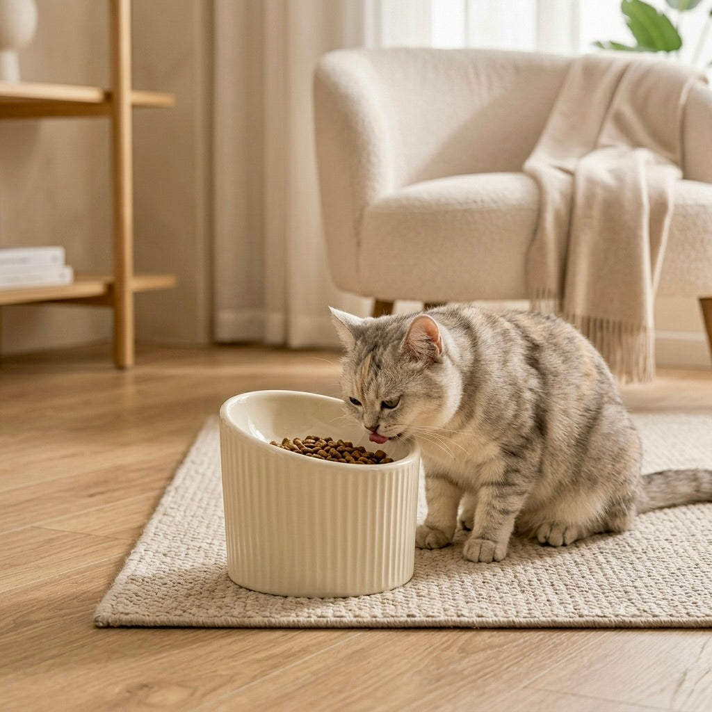 Mino Ceramic Elevated Bowl