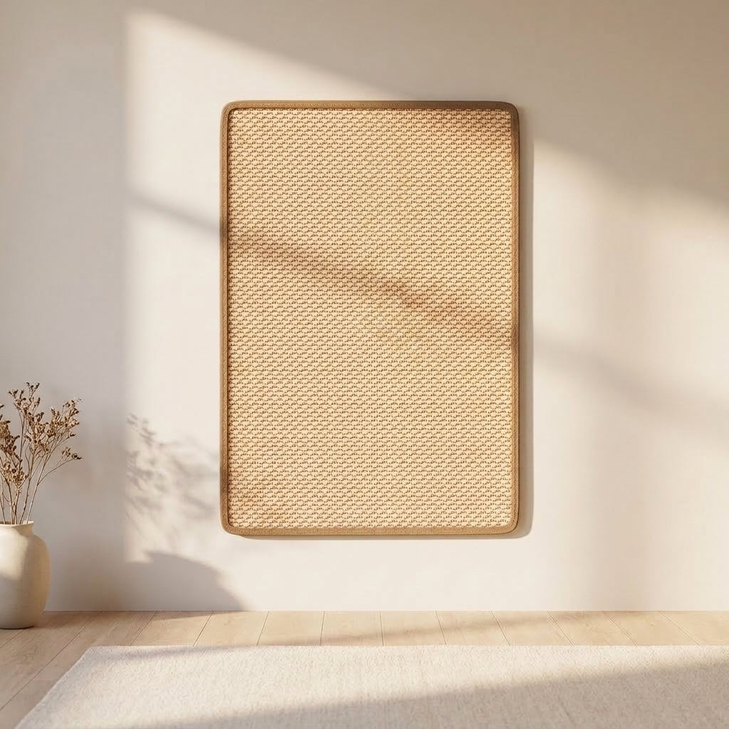 Takumi wall scratcher mounted on a living-room wall, Classic style without the hanging toy